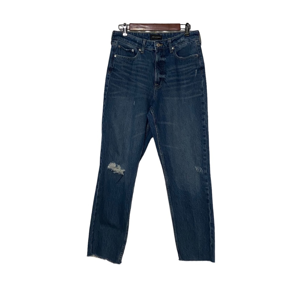 Free Assembly Super High Rise Straight Womens 10 Jeans Blue